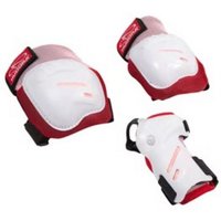 HUDORA 83051 - Biomechanisches Protektoren/Schoner Set Comfort, rosa/weiß, S von Hudora