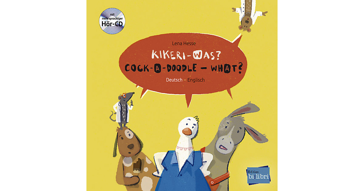 Buch - Kikeri: was? / Cock-A-Doodle: What?, Deutsch-Englisch von Hueber Verlag