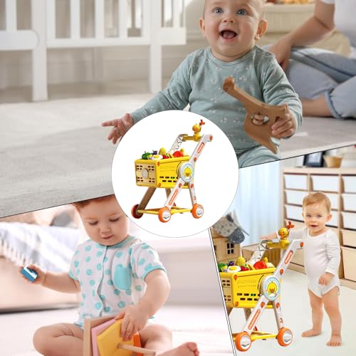 Huehkir Einkaufswagen Für Kinder 1-3 Jahre - Spielwaren Einkaufswagen Mit Lebensmittel Attrappen - Interaktiver Rollenspiel Trolley Für Kleinkinder Mädchen Geburtstag Kindergartenkinder Huehkir Einkaufswagen Für Kinder 1-3 Jahre - Spielwaren Einkaufswagen Mit Lebensmittel Attrappen - Interaktiver Rollenspiel Trolley Für Kleinkinder Mädchen Geburtstag Kindergartenkinder von Huehkir