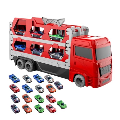 Huehkir Transport Truck Spielzeugautos mit 18 Minis Car, Autotransporter Spielzeug Transport Truck Spielzeugautos, Tragbarer LKW Spielzeug, Transporter Fahrzeug Set für Kinder ab 3 4 5 Jahren Huehkir Transport Truck Spielzeugautos mit 18 Minis Car, Autotransporter Spielzeug Transport Truck Spielzeugautos, Tragbarer LKW Spielzeug, Transporter Fahrzeug Set für Kinder ab 3 4 5 Jahren von Huehkir