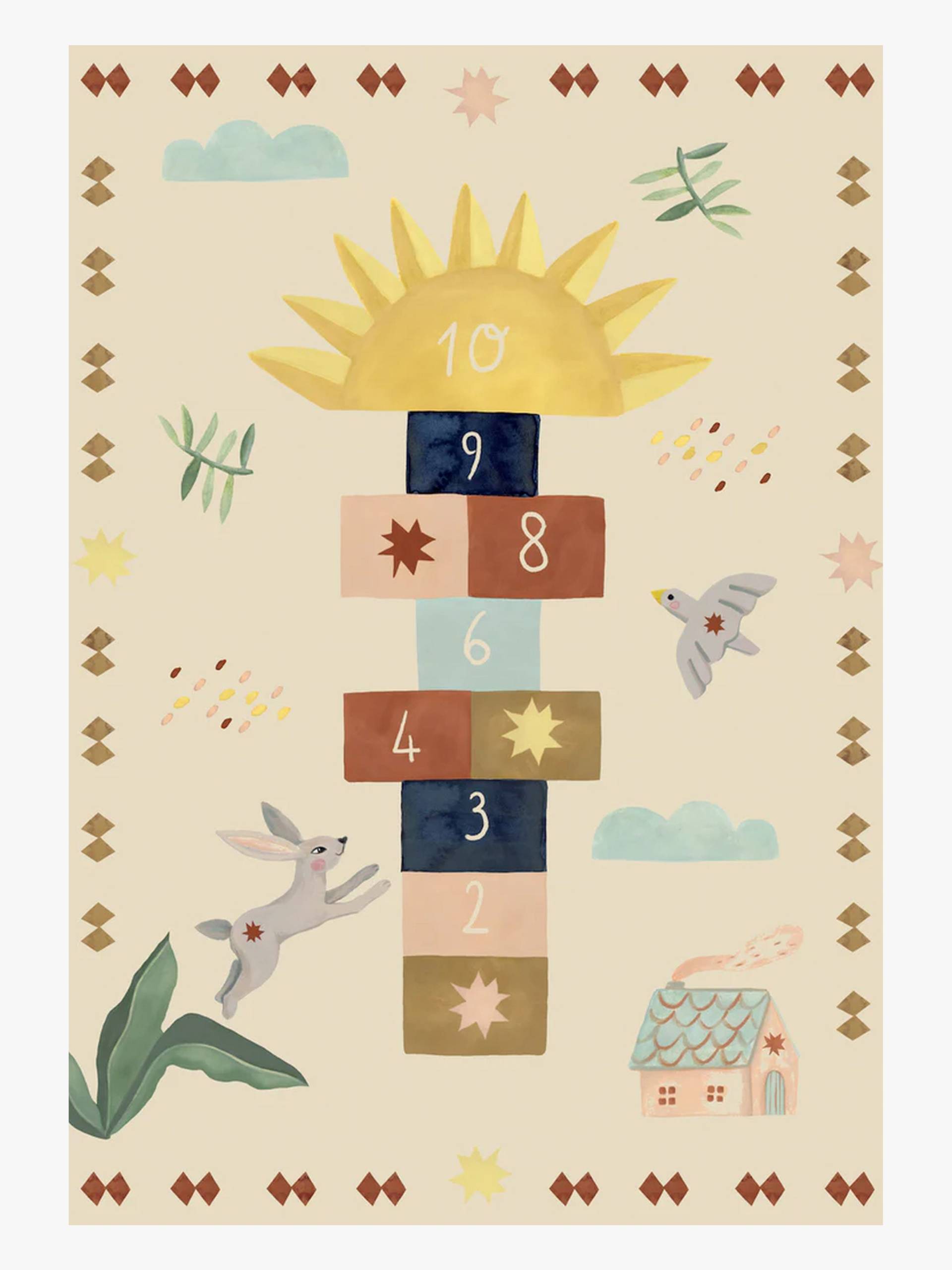 Hueppi Teppich Hopscotch 120x160, Bunny Hops Sun Pops Hueppi Teppich Hopscotch 120x160, Bunny Hops Sun Pops von Hueppi
