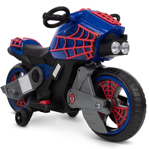 Huffy Spiderman 6V Aufsitzmotorrad für Kinder 3-7 Jahre, Blau von Huffy