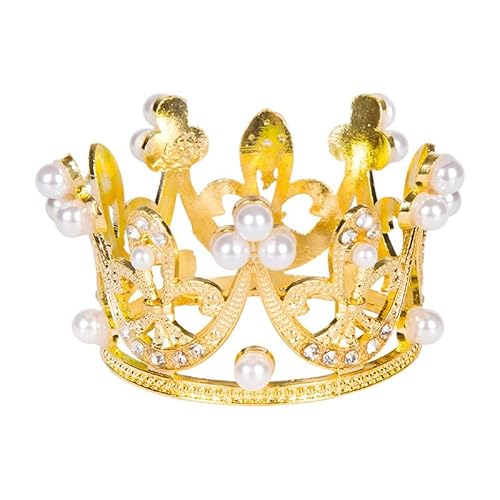 2023 1PC Mini Crown Kuchen Topper Prinzessin Perle Tiara Ornamente Baby party Geburtstag Hochzeits feier Zubehör DIY Kuchen Dekoration von HugMiu