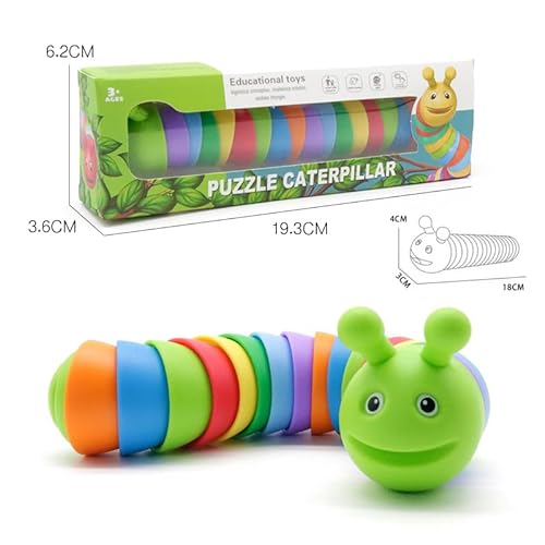 Dekompression Puzzle Caterpillar mit bunter Verbindung und sensorisches Spielzeug, das Stress abnimmt von HugMiu