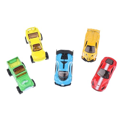 HugMiu 5 Stück 1:64 Mini-Rennauto Modell Spielzeug Simulation Sportwagen Kind Geschenk Desktop-Auto Ornament von HugMiu