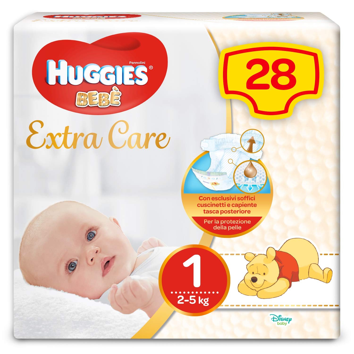 Huggies Baby, 28 Windeln, Größe 1 (2–5 kg) von Huggies