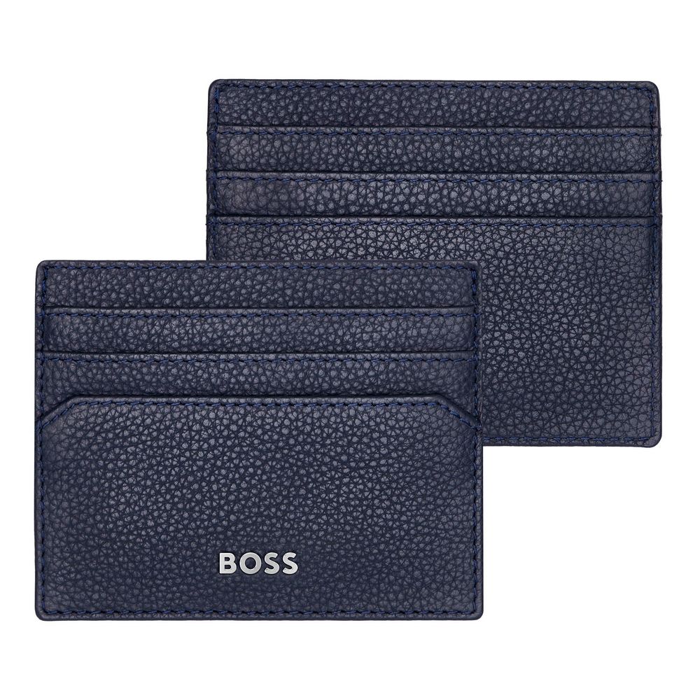 BOSS Kartenetui Classic Grained 6cc Navy von Hugo Boss