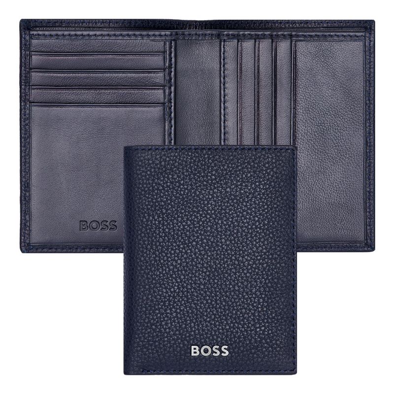 BOSS Kartenetui Classic Grained 8cc Navy von Hugo Boss
