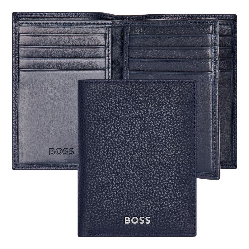 BOSS Kartenetui Classic Grained Trifold 16cc Navy von Hugo Boss