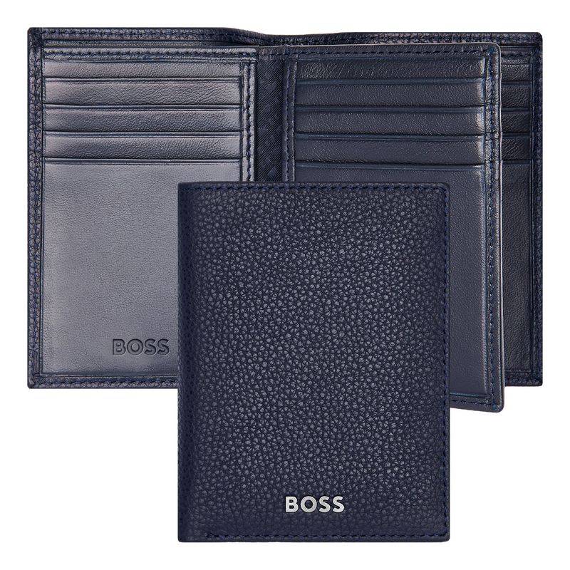 BOSS Kartenetui Classic Grained Trifold 16cc Navy von Hugo Boss