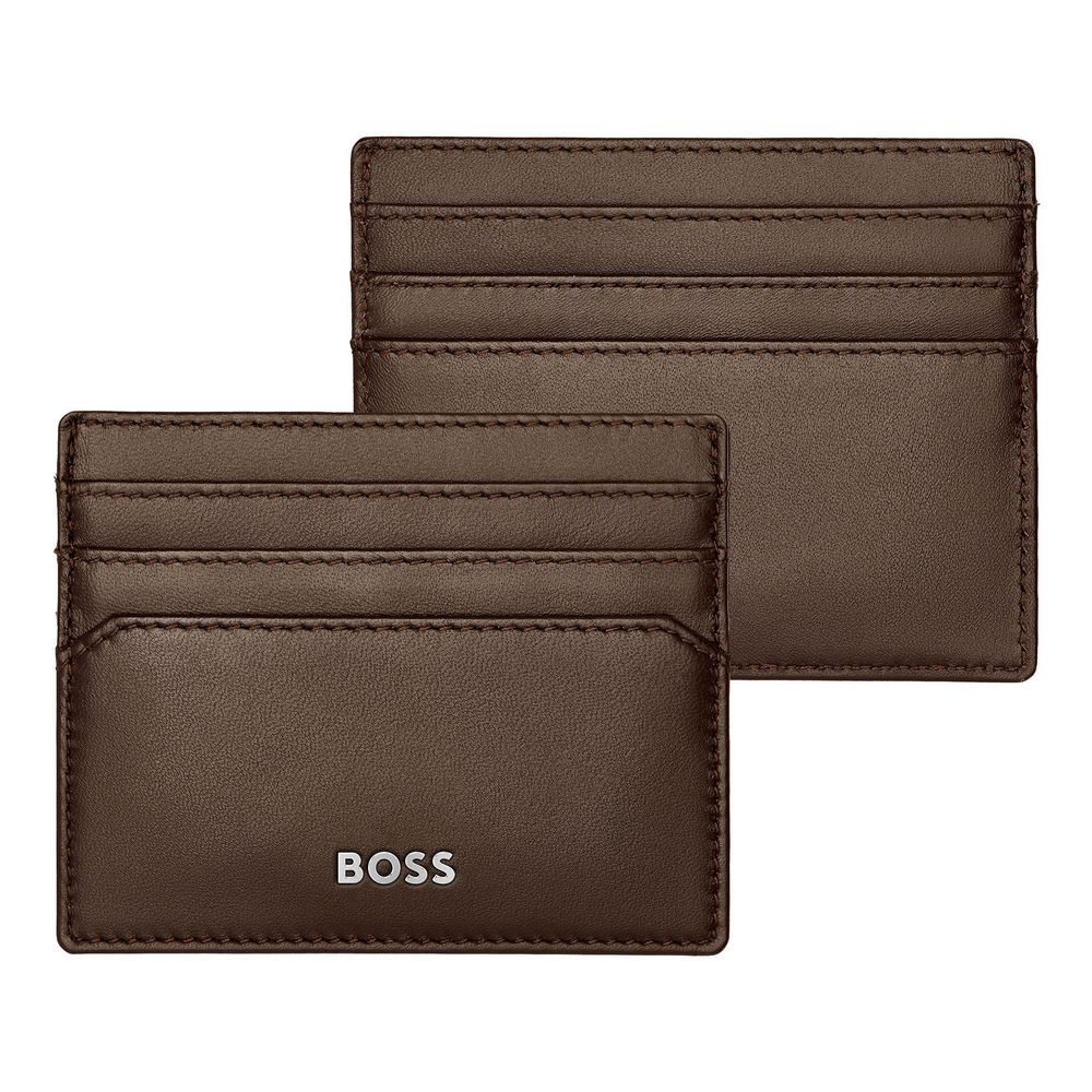 BOSS Kartenetui Classic Smooth 6cc Braun von Hugo Boss