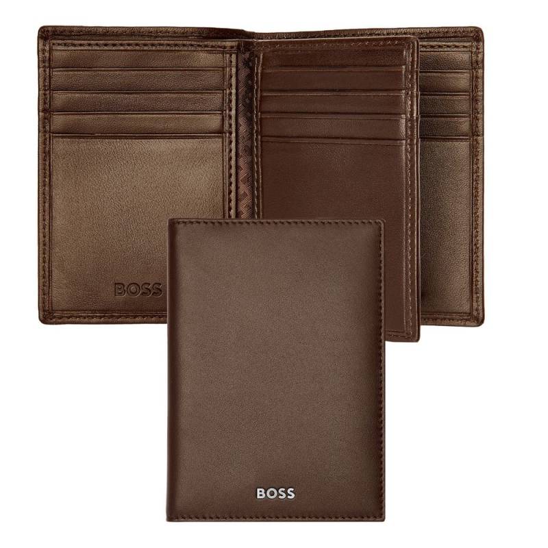 BOSS Kartenetui Classic Smooth Trifold 16cc Braun von Hugo Boss