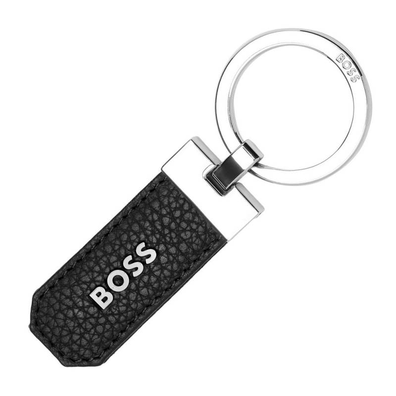 BOSS Schlüsselring Classic Grained Schwarz von Hugo Boss