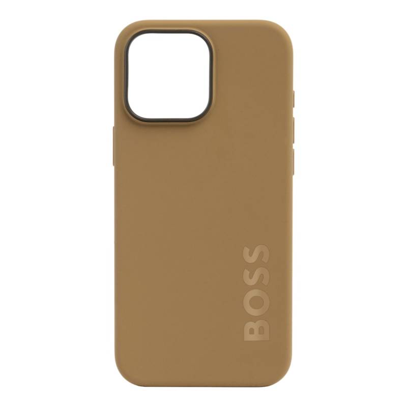 BOSS Smartphone Hülle Edge für iPhone 16 Pro Max Camel von Hugo Boss