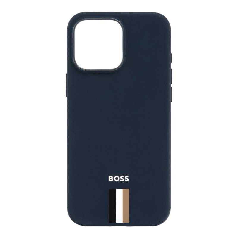 BOSS Smartphone Hülle Iconic für iPhone 16 Pro Max Navy von Hugo Boss