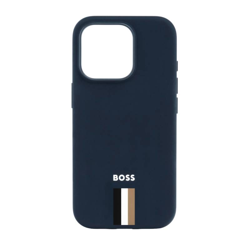 BOSS Smartphone Hülle Iconic für iPhone 16 Pro Navy von Hugo Boss
