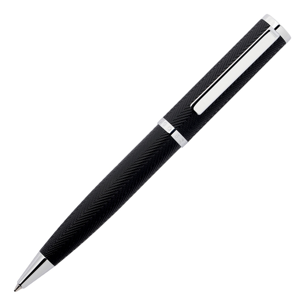 Hugo Boss Kugelschreiber Formation Herringbone Chrome von Hugo Boss