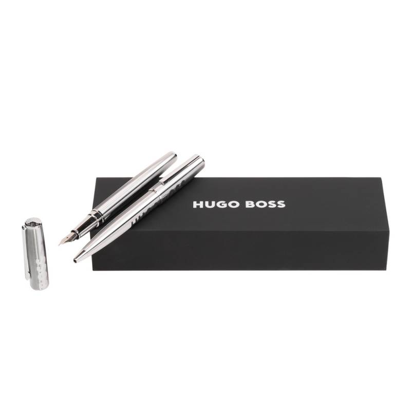Hugo Boss Schreibgeräte Set Label Chrome von Hugo Boss