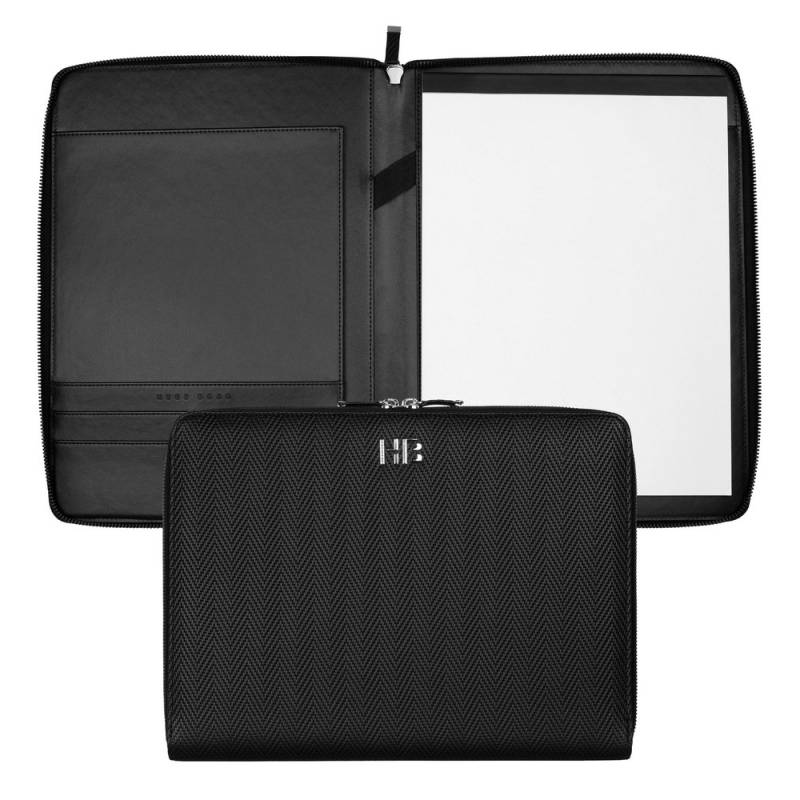 Hugo Boss Schreibmappe Herringbone Black A4 von Hugo Boss
