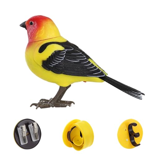 Electronic Bird Toy - Interaktives Vogelspielzeug Mit Zwitschern Und Musik - Elektrisches Schreibtisch Haustier Für Alle von Hugsweet
