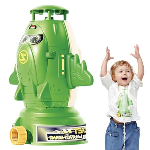 Hugsweet Sprinklerspielzeug für Kinder, Wassersprinkler für Kinder - Wasserspielzeug für den Außenbereich und Raketenwerfer für den Hinterhof,Hinterhof-Raketenwerfer, Rotations-Weltraumrakete, von Hugsweet