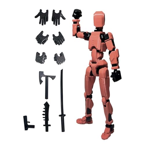 Hugsweet Titan 13 Action Figure,Action Figure 3D Printed Multi-Jointed Movable,Titan 13 Actionfigur,Lucky-13 Roboter-Actionfigur,Actionfiguren Mit Mehreren Gelenken,Desktop-Dekorationen von Hugsweet