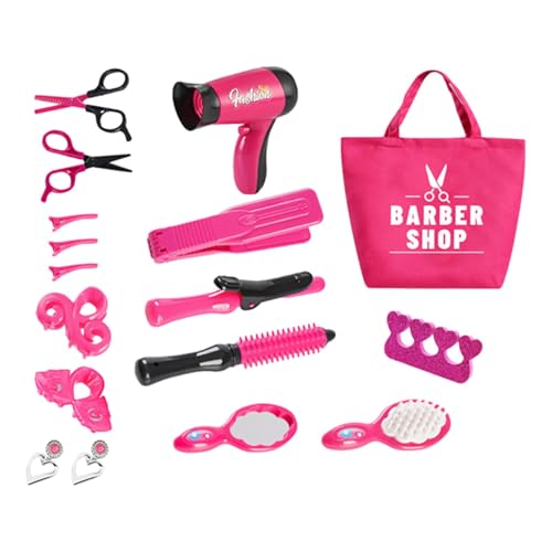 Mädchen-Friseursalon-Spielset, Kinder-Friseur-Set, Schönheitssalon-Spielzeug mit realistischem Haarglätter Mädchen-Friseursalon-Spielset, Kinder-Friseur-Set, Schönheitssalon-Spielzeug mit realistischem Haarglätter von Hugsweet