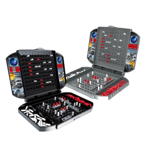 Schiffe Versenken Brettspiel Klassisch Schlachtschiff Spiel Battle-Ship Board Game Strategie Brettspiel Seeschlacht Spielzeug Für Kinder Ab 4+, Seeschiff-Brettspiels von Hugsweet
