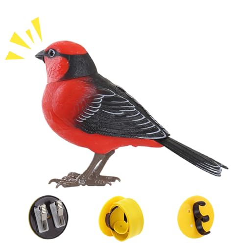 Simulationsvogel Spielzeug, Realistisches zwitscherndes Vogelspielzeug mit Musik, Elektrisches Schreibtisch Haustier Für Alle von Hugsweet