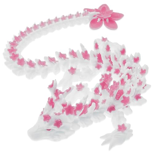 3D Printed Drachenei Creative 3D Printed Movable Artikuliertes Dragon Toy Dekoratives Modell Kinder Schreibtischspielzeug Drachen Ornament für Zuhause Wohnzimmer Kinder(Rosa) von HuhWafee