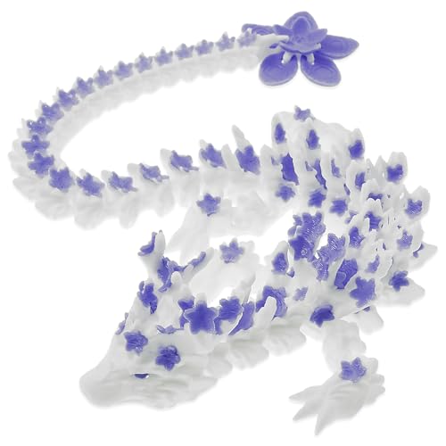 3D Printed Drachenei Creative 3D Printed Movable Artikuliertes Dragon Toy Dekoratives Modell Kinder Schreibtischspielzeug Drachen Ornament für Zuhause Wohnzimmer Kinder(Violett) von HuhWafee
