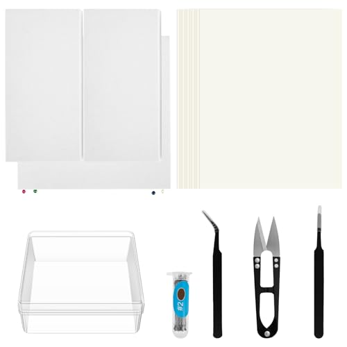Herstellung von Insektenproben Werkzeug Kit, Insektenstiften, Insektenstiften Brett, Flügel Presspapier, Pinzette, Schere, Insekt Vitrine,Sammeldisplay für Käfer,Bug Hobbyist/Biologie Projekte von HuhWafee