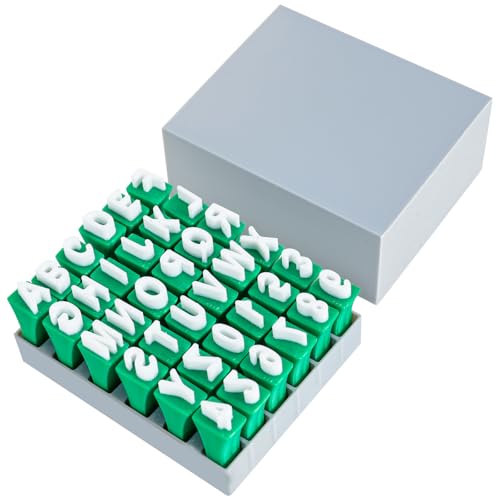 HuhWafee Kunststoff Alphabet Stempel Set Inspire Imagination Alphabet Tonstempel verstärken visuelle Effekt Tonbuchstaben Siegel für DIY wiederverwendbar(Großbuchstabe) von HuhWafee