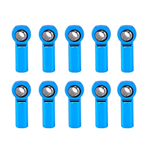 Huhebne Kupplung Ein Kugelende Zugschnur aus Metall 10 Stück für 1/10 RC Car Crawler AXIAL SCX10 D90 D110 CC01, blau von Huhebne