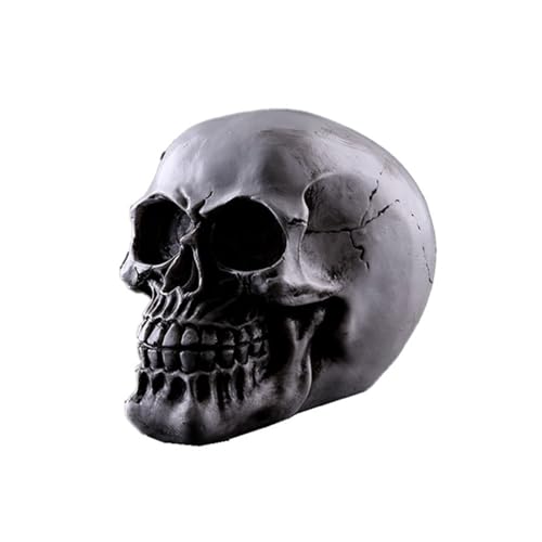1 Stück Statuen Skulpturen Harz Halloween Home Decor Dekoratives Handwerk Totenkopf Größe 1:1 Model Life Replica von Huhpa