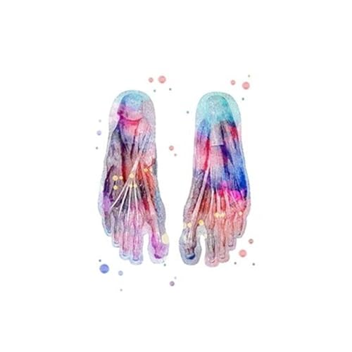 1pc Füße Druck Set Skelett Aquarell Kunst Leinwand Poster Malerei Fuß Knochen Anatomie Medizin Wand Druck Klinik Medizinische büro Dekor(7,20x25 cm No Frame) von Huhpa