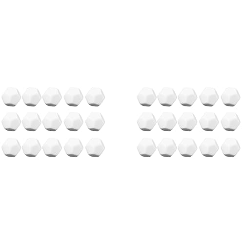 Huhudyy 30 Stück 22 mm Weiße Würfel Set Acryl Abgerundete D12 Würfel Würfel für Spiel, Spaß, DIY Aufkleber und Mathematik Unterricht Huhudyy 30 Stück 22 mm Weiße Würfel Set Acryl Abgerundete D12 Würfel Würfel für Spiel, Spaß, DIY Aufkleber und Mathematik Unterricht von Huhudyy