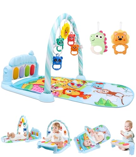 Baby Spielbogen Baby Spieldecke,pieldecke Baby-Spielmatte mit Klavier,Spielmatte mit Spielbogen abnehmbarem Babyspielzeug,Bauchzeit Activity Decke für Baby & Kleinkinder 0-24 Monate,Blau Baby Spielbogen Baby Spieldecke,pieldecke Baby-Spielmatte mit Klavier,Spielmatte mit Spielbogen abnehmbarem Babyspielzeug,Bauchzeit Activity Decke für Baby & Kleinkinder 0-24 Monate,Blau von Huifoo