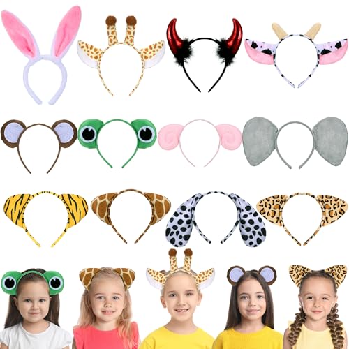 Huiguli 12 Stück Tier Haarreif, Niedliche Plüsch Haarbänder, Dschungel Themenparty Rollenspiel Ohren Stirnbänder, Phantasie Ohren Haarreif für Karneval Dekorationen, Stirnband für Kinder Erwachsene Huiguli 12 Stück Tier Haarreif, Niedliche Plüsch Haarbänder, Dschungel Themenparty Rollenspiel Ohren Stirnbänder, Phantasie Ohren Haarreif für Karneval Dekorationen, Stirnband für Kinder Erwachsene von Huiguli