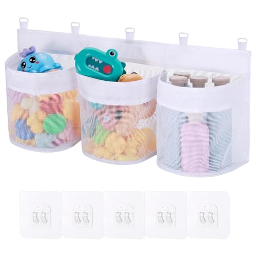 Huiguli Badewannenspielzeug Aufbewahrungstasche, Badewannenspielzeug Hängeorganizer Tasche, Spielzeug Lagerung Mesh Tasche für Kinder Babys, Aufbewahrung und Sortierung von Spielzeug (A-KB) von Huiguli