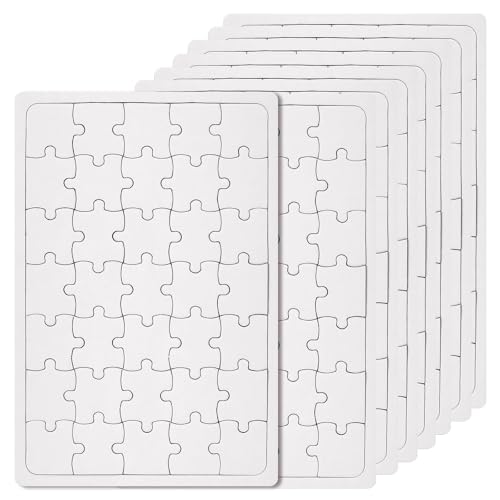 Huiguli Puzzle Selber Gestahlten, 8 Stück Puzzles mit Rahmen, 35 Teile Mini Kinder,Personalisiertes Puzzle für Kinder zum Malen（10 * 15cm） von Huiguli