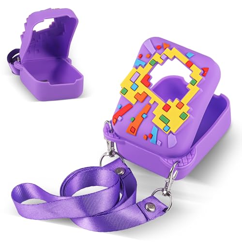 Huiguli Silikon Schutz Tasche für Bitzee Digital Haustier, Vollverkleidung Schutz Aufbewahrungstasche, Bunt Gemustert Tragetasche, Lila für Bitzee Disney Interactive Toy Huiguli Silikon Schutz Tasche für Bitzee Digital Haustier, Vollverkleidung Schutz Aufbewahrungstasche, Bunt Gemustert Tragetasche, Lila für Bitzee Disney Interactive Toy von Huiguli