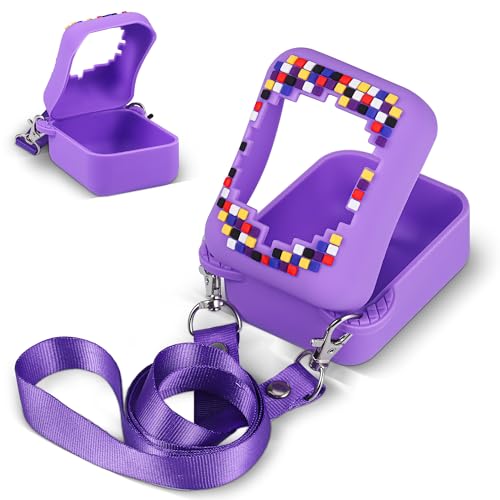 Huiguli Silikon Schutz Tasche für Bitzee Digital Haustier, Vollverkleidung Schutz Aufbewahrungstasche, Bunt Gemustert Tragetasche, Lila für Bitzee Interactive Toy DigItal Pet Huiguli Silikon Schutz Tasche für Bitzee Digital Haustier, Vollverkleidung Schutz Aufbewahrungstasche, Bunt Gemustert Tragetasche, Lila für Bitzee Interactive Toy DigItal Pet von Huiguli