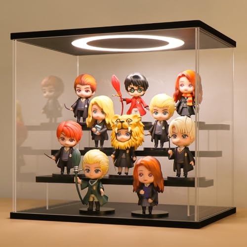 Acryl Vitrine / Schaukasten / Display Case / Acryl Box für Modellautos, Minifiguren, Sammlerstücke | mit LED Beleuchtung (4-Stufen) von Huijintao