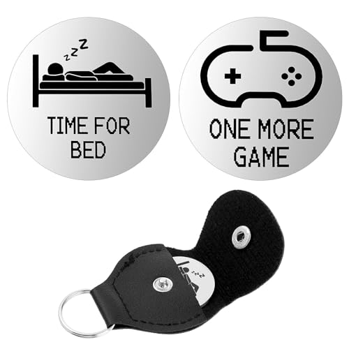 Entscheidungsmünze Edelstahl Doppelseitige Münze mit PU-Lederetui Neuheit Münze One Time for Bedd/One More Game Pocket Hug Coin Decision Maker Gamer Geschenke für Sie und Ihn Entscheidungsmünze Edelstahl Doppelseitige Münze mit PU-Lederetui Neuheit Münze One Time for Bedd/One More Game Pocket Hug Coin Decision Maker Gamer Geschenke für Sie und Ihn von Huipalon