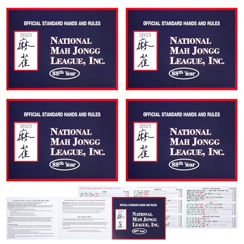 Huipalon Mahjong Regeln 2025 Karten National Standard Rules and Hands Guide Großdruck 2025 Mah Jong Karten Majong Große Score Card 4 Stück Huipalon Mahjong Regeln 2025 Karten National Standard Rules and Hands Guide Großdruck 2025 Mah Jong Karten Majong Große Score Card 4 Stück von Huipalon
