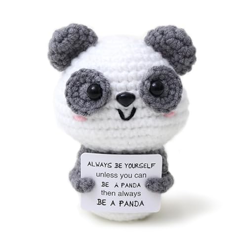 Huipalon Positive Panda-Geschenke, gehäkelter Panda, lustig, emotionale Unterstützung, Geschenk, Panda, positive Geschenke, Aufmunterung, Geschenke für Freundschaft, Mädchen, Jungen, niedliche Huipalon Positive Panda-Geschenke, gehäkelter Panda, lustig, emotionale Unterstützung, Geschenk, Panda, positive Geschenke, Aufmunterung, Geschenke für Freundschaft, Mädchen, Jungen, niedliche von Huipalon