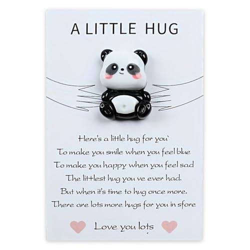 Pocket Hug Gift A Little Pocket Panda Hug Panda Gifts Mini Animal Pocket Hug Decoration Cute Pocket Keepsake Ornament Encourage Gift for Friends Lovers Birthday Valentines (Panda) von Huipalon