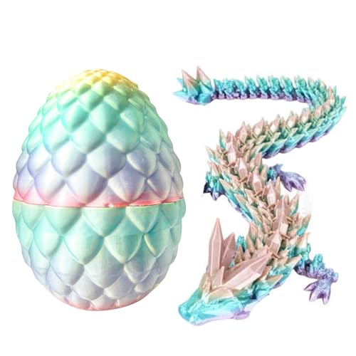 Huiyuenuo 3D Drache Im Ei Drachenei Mit Drache, Kristall Drache, 3D Drache Im Ei, Geheimnisvolle Drachen Spielzeug für Erwachsene Kinder Geschenke Heim Und Bürodek. (Regenbogen) von Huiyuenuo