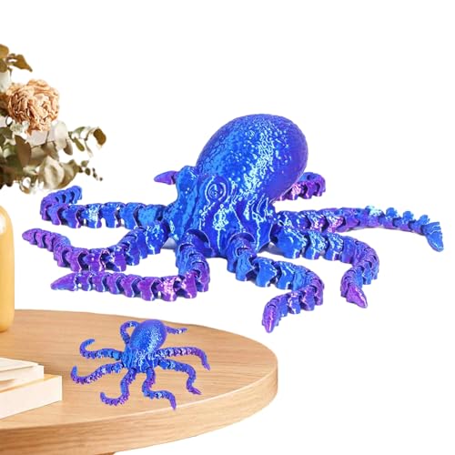 3D-gedrucktes Octopus-Fidget-Spielzeug,3D-gedrucktes Octopus-Fidget-Spielzeug | Bewegliches Tierspielzeug mit beweglichen Gelenken,Bunte Stressabbau-Figur, kreatives DIY-Geschenk, Hujinkan von Hujinkan
